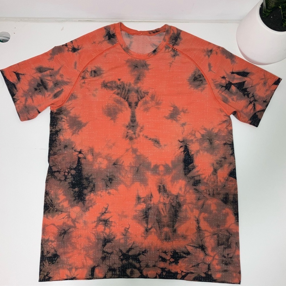 LULULEMON Men’s Metal Vent Tech Short Sleeve Tee Shirt Marble Dye in SIZE LARGE